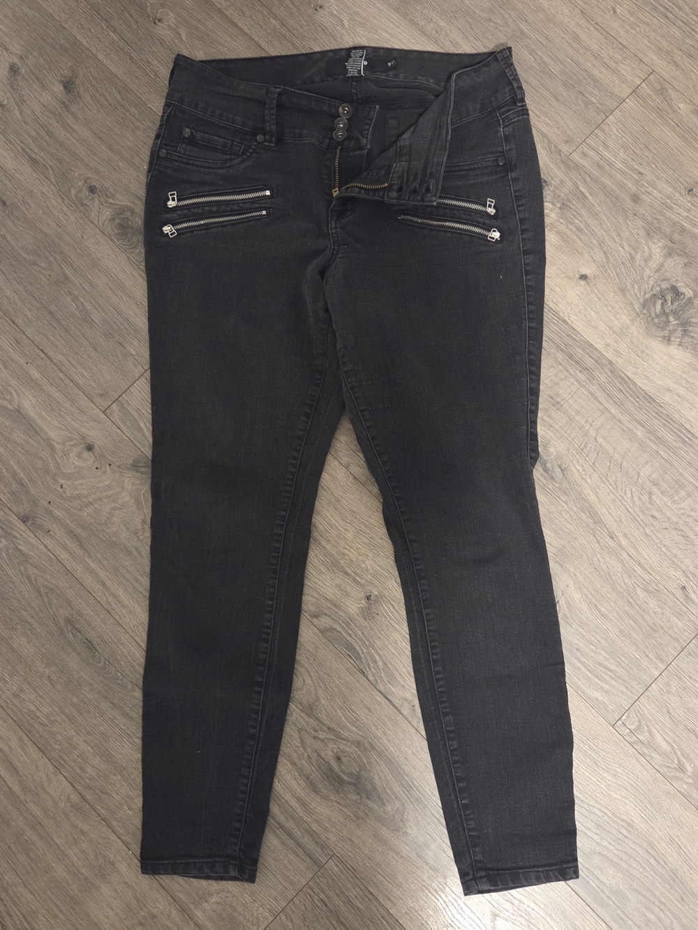 torrid Black Skinny Jeans with Dual Front Zippers